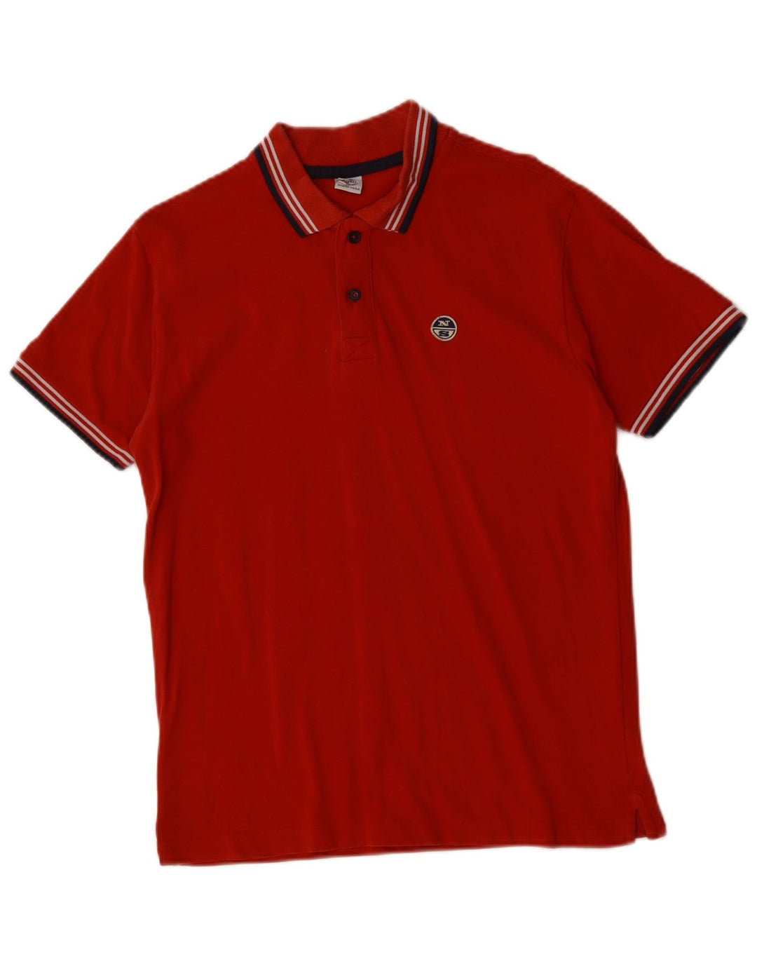 NORTH SAILS Herren-Poloshirt aus mittelroter Baumwolle
