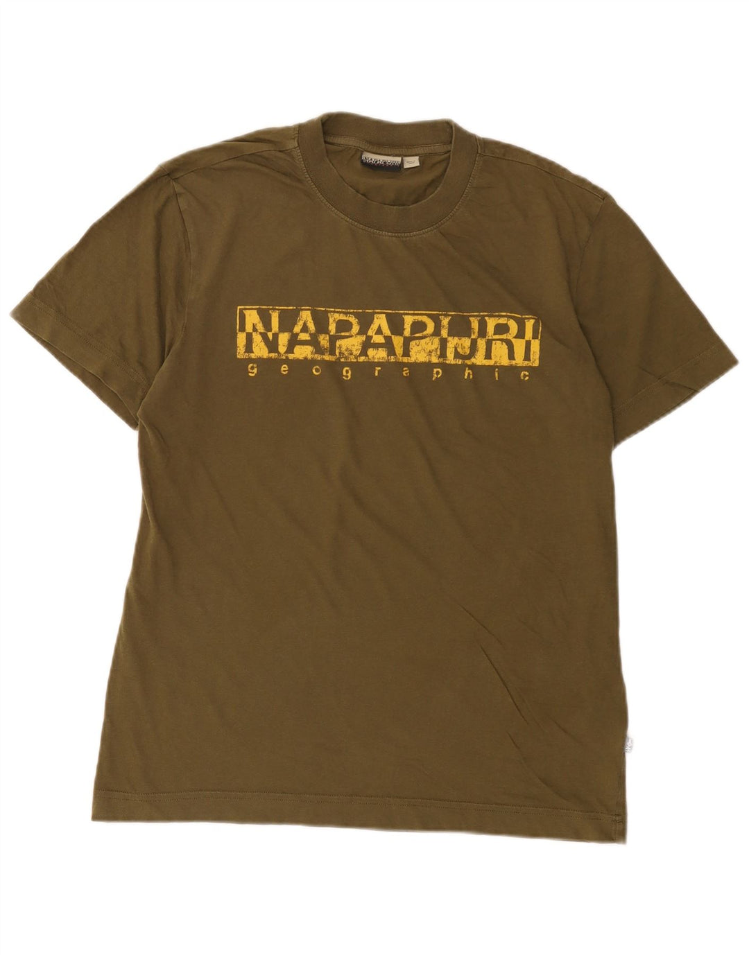 Napapijri Herren Grafik-T-Shirt-Oberteil Medium Khaki