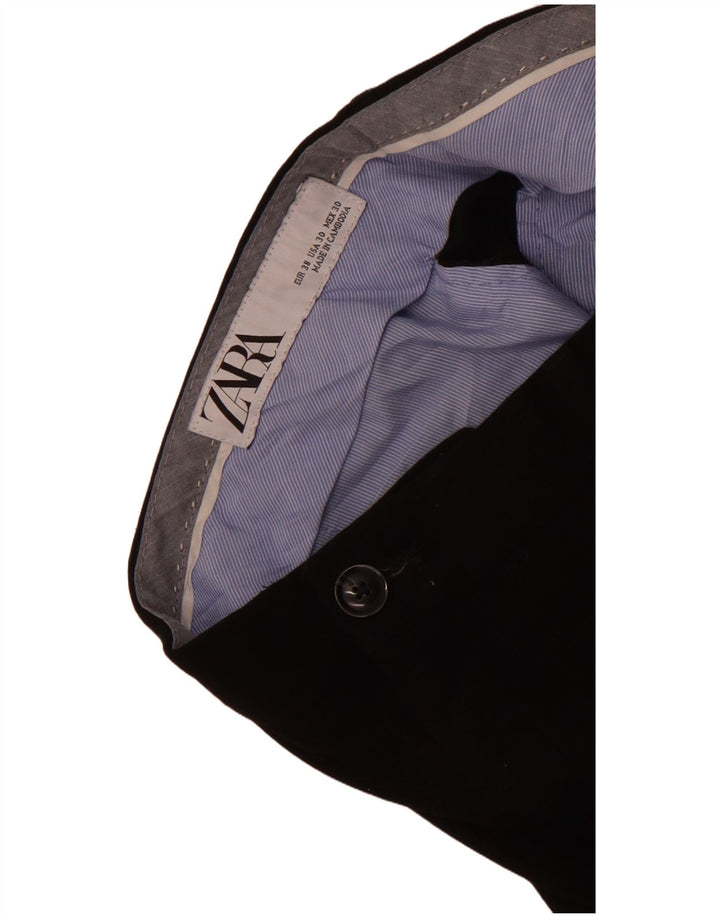 Schmale, kurze Hose für Herren von Zara, EU 38, Größe S, W30, L25, Schwarz