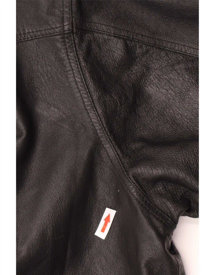 Vintage Herren Lederjacke UK 42 XL Schwarzes Leder
