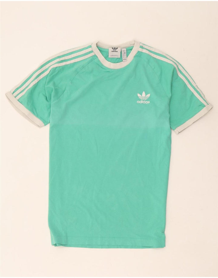 Adidas Herren T-Shirt Top mittelgrüne Baumwolle