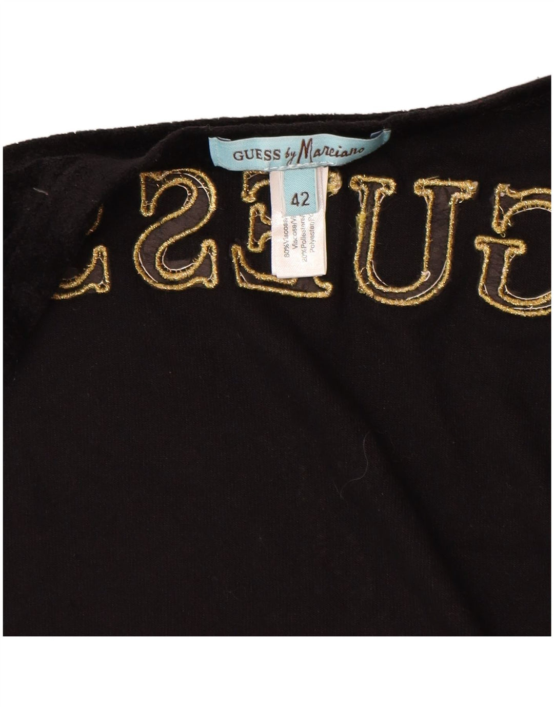 GUESS BY MARCIANO Damen Graphic Wrap Cardigan Top IT 42 Medium Schwarz