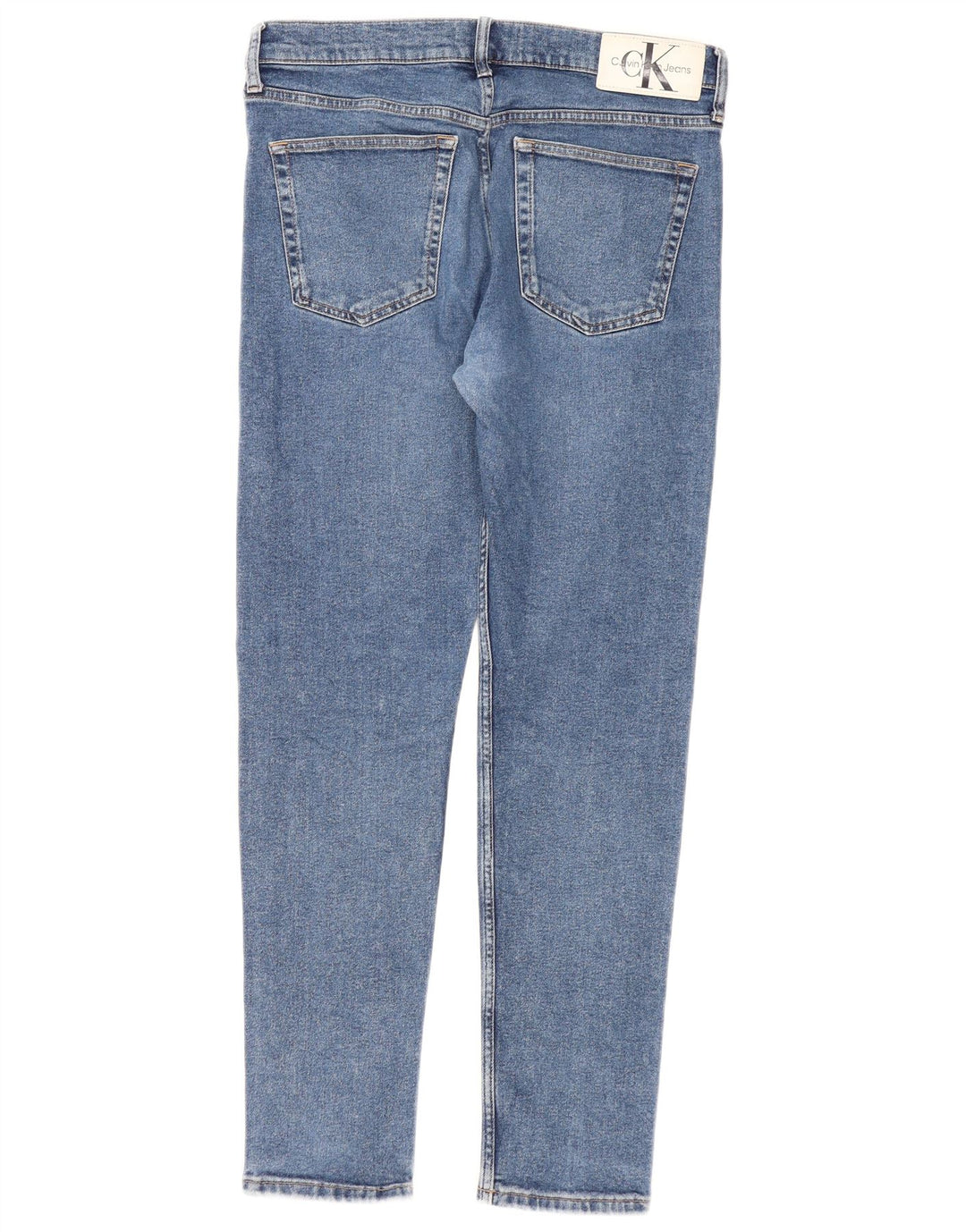 Calvin Klein Herren Slim Jeans W33 L32 Blaue Baumwolle