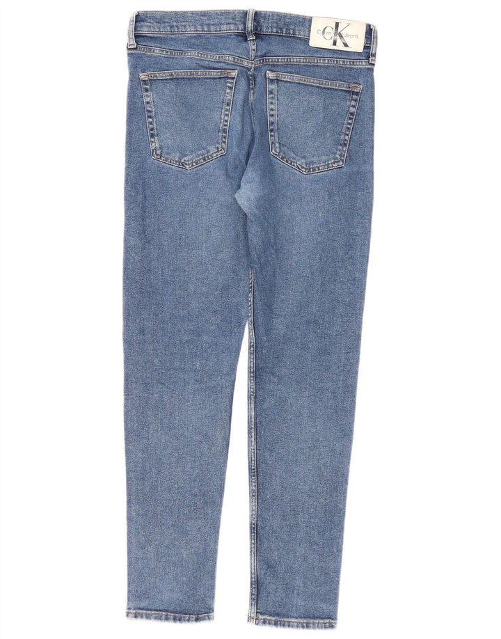 Calvin Klein Herren Slim Jeans W33 L32 Blaue Baumwolle