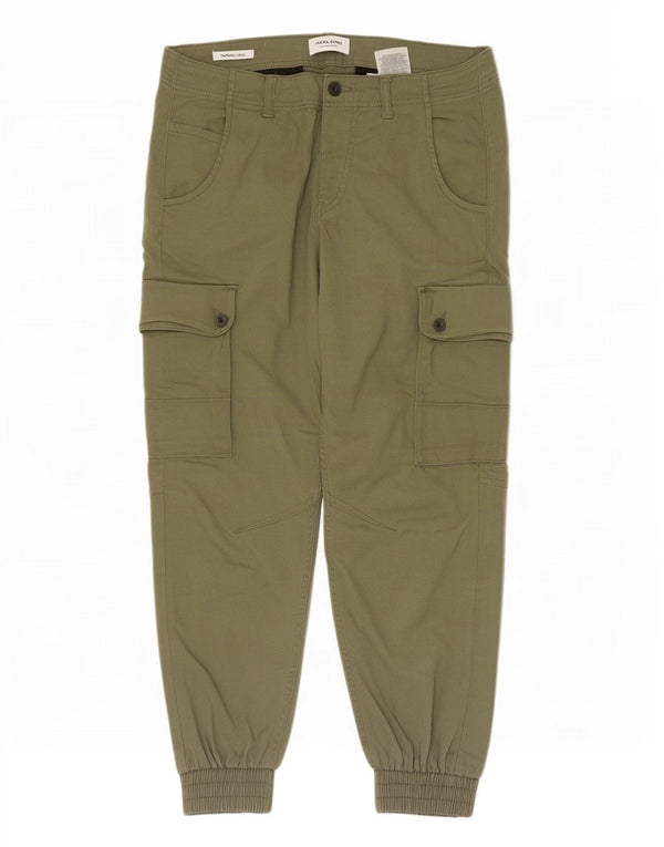Jack & Jones Herren Paul Tapered Joggers Cargohose W30 L26 Khaki Baumwolle