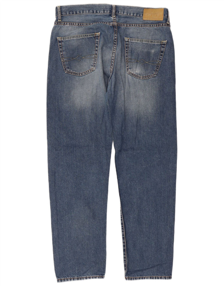 Zara Herren Straight Jeans EU 44 Large W34 L29 Blau