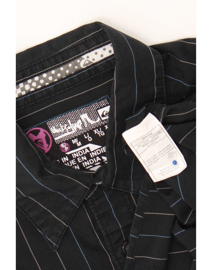 Quiksilver Herren-Hemd, klein, marineblau, gestreift, Baumwolle