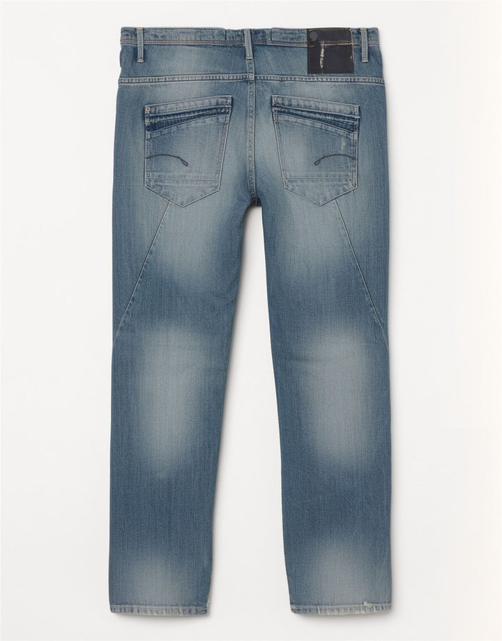 G-Star Damen Distressed Straight Jeans W27 L27 Blaue Baumwolle