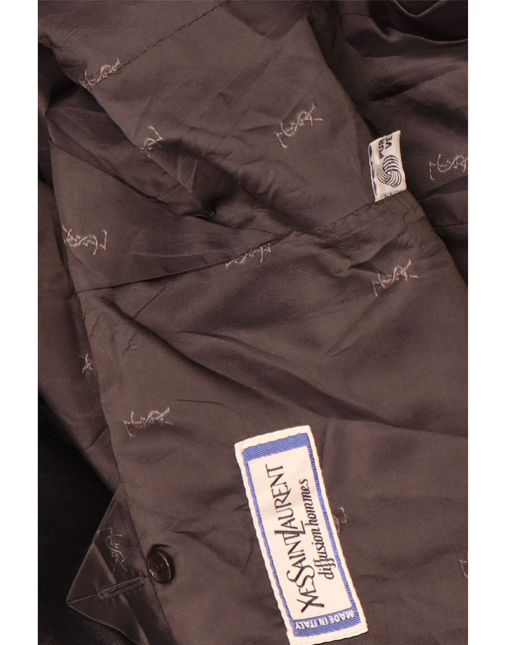 Yves Saint Laurent Herren Blazer Jacke UK 38 Mittelgrau gestreift