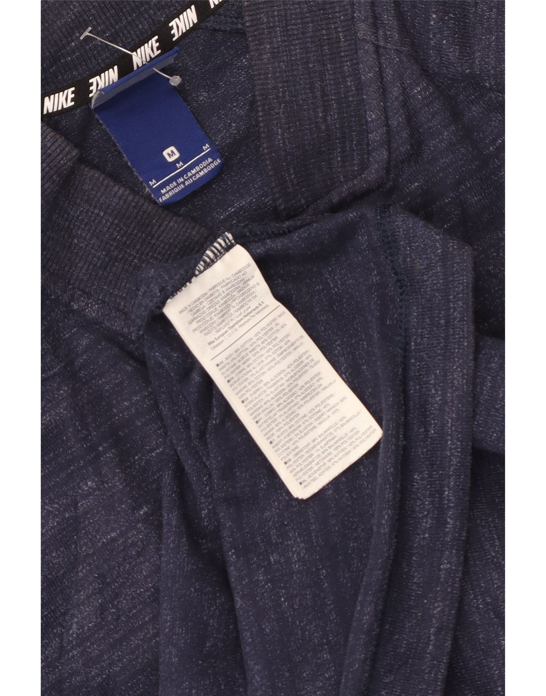 Nike Herren-Trainingsanzug-Oberteil aus mittelblauer, gefleckter Baumwolle