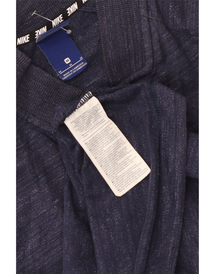 Nike Herren-Trainingsanzug-Oberteil aus mittelblauer, gefleckter Baumwolle