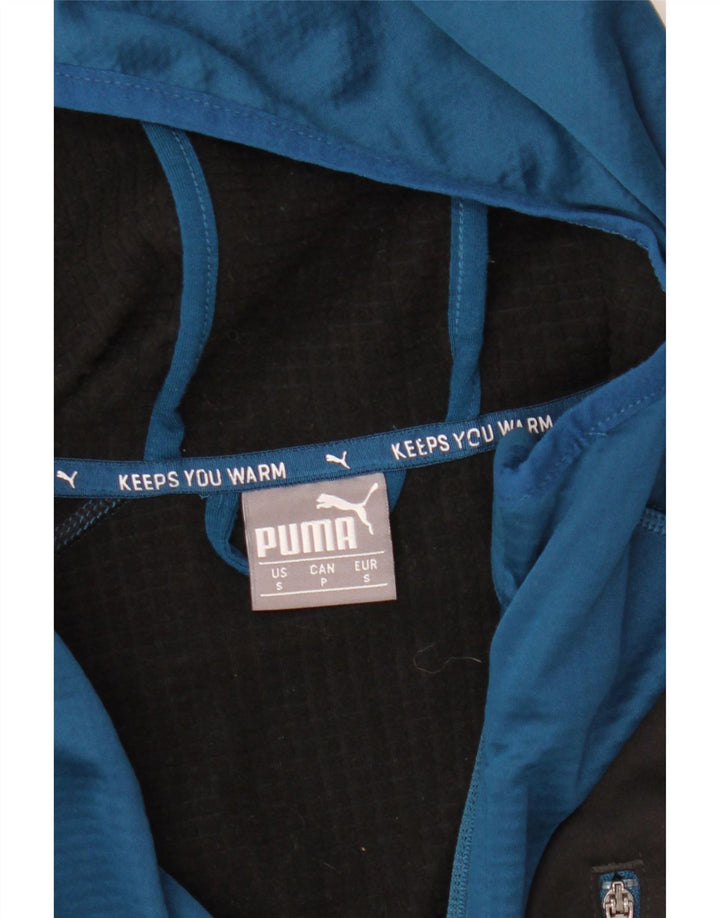 Puma Herren-Kapuzenpullover mit Reißverschluss, klein, Blau, Farbblock