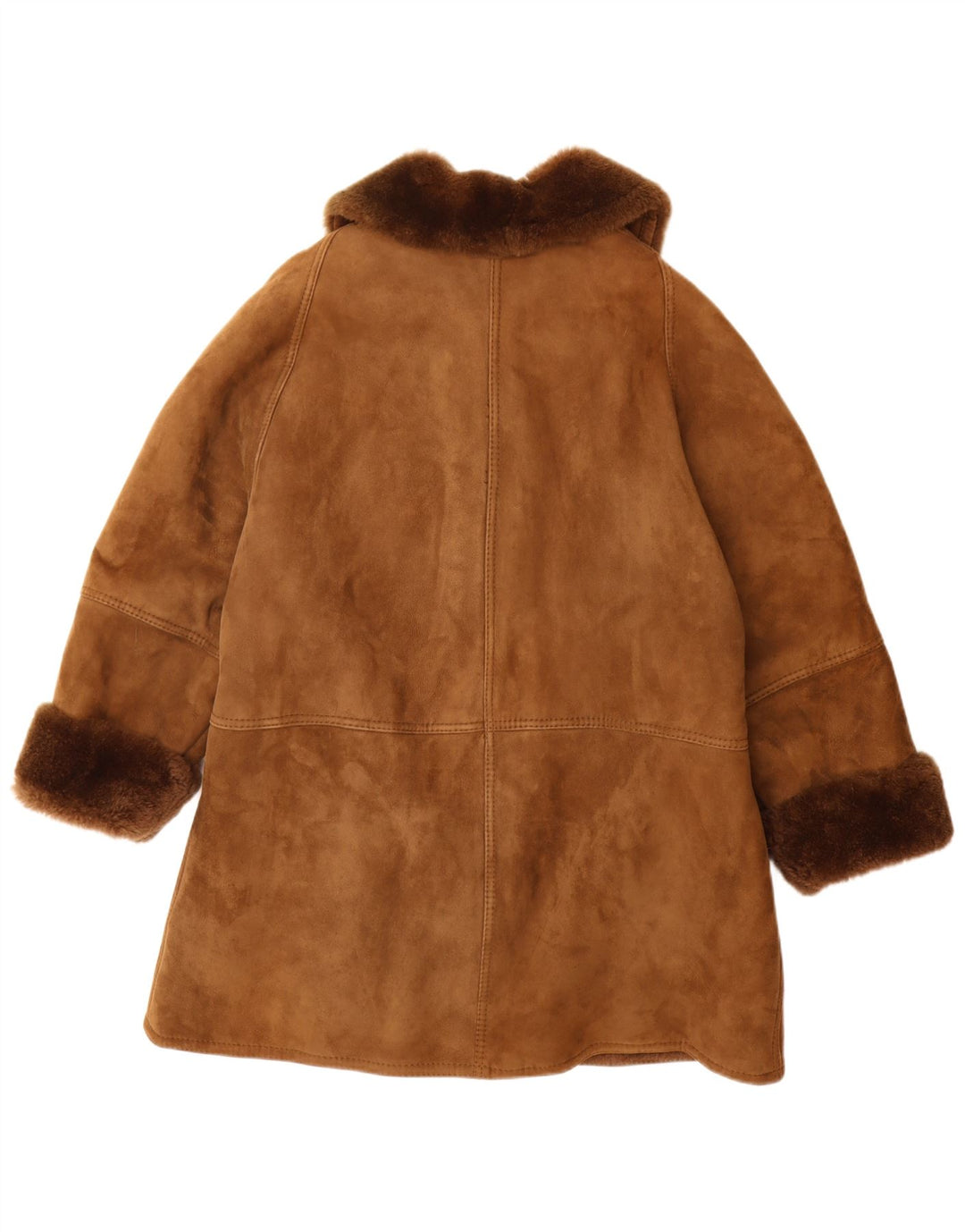 Belfe Damen Lammfellmantel UK 14 Mittelbraunes Leder
