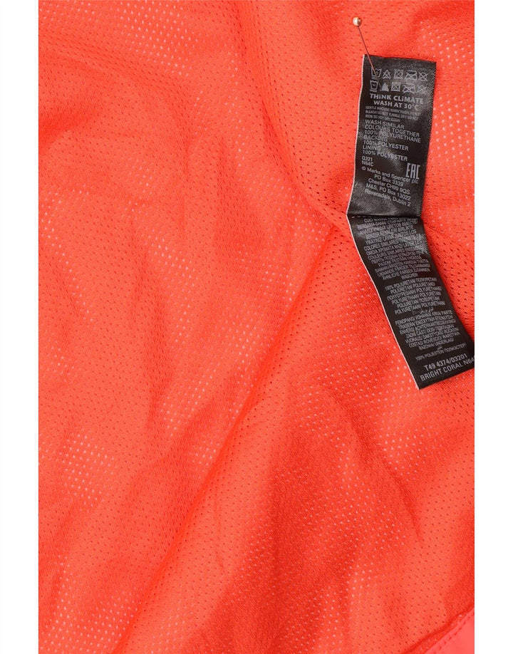 Marks & Spencer Damen-Regenjacke mit Kapuze, übergroß, Gr. 8, Orange
