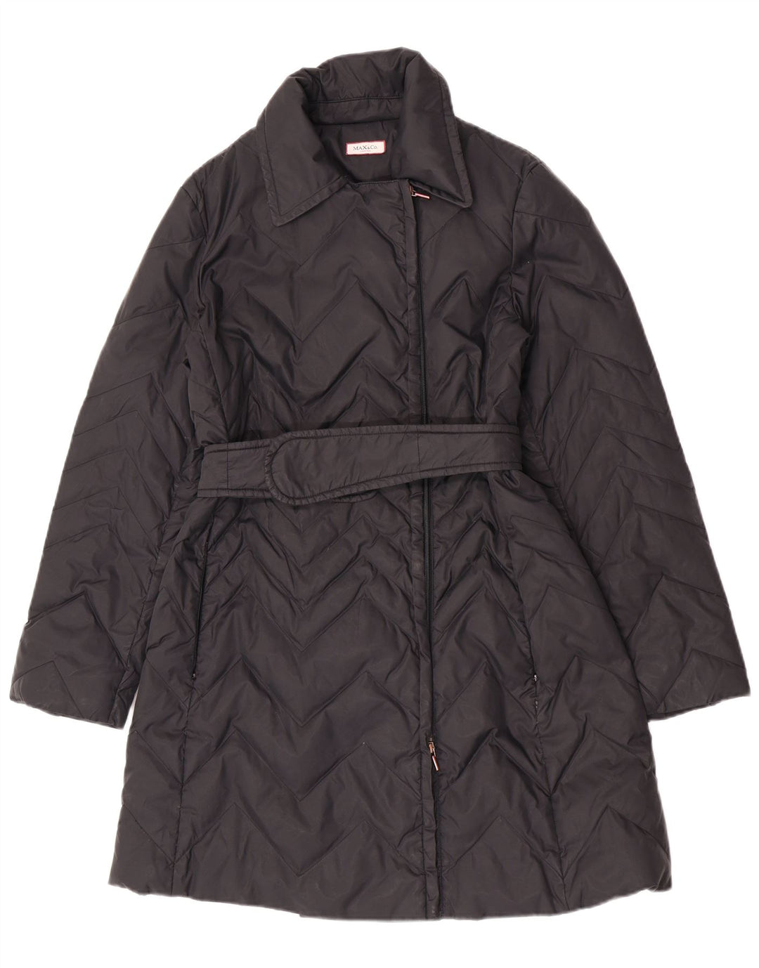 Max & Co. Wattierter Damenmantel UK 12 Medium Schwarz Polyamid