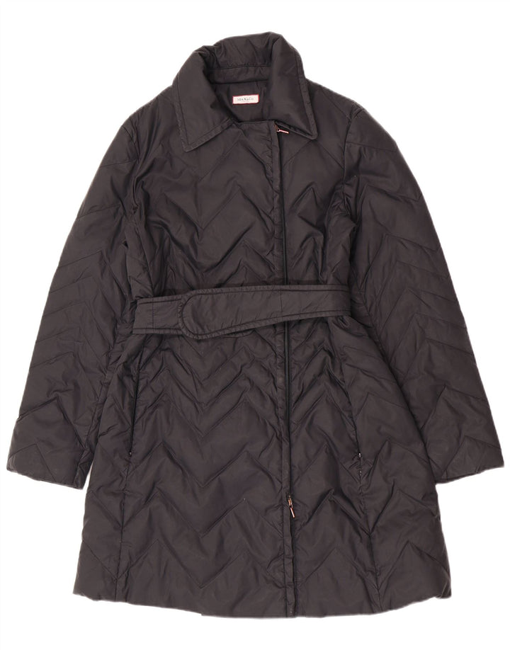 Max & Co. Wattierter Damenmantel UK 12 Medium Schwarz Polyamid