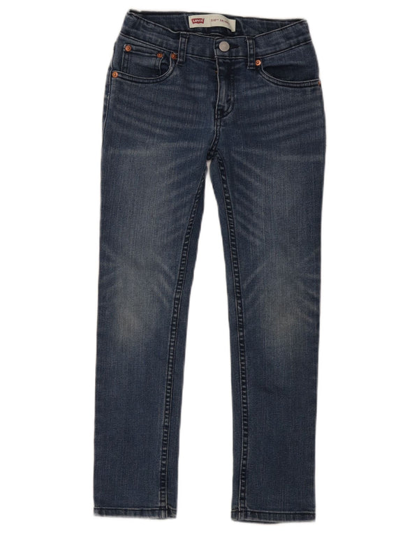 LEVI'S Mädchen 510 Skinny Jeans 7–8 Jahre W25 L22 Blaue Baumwolle