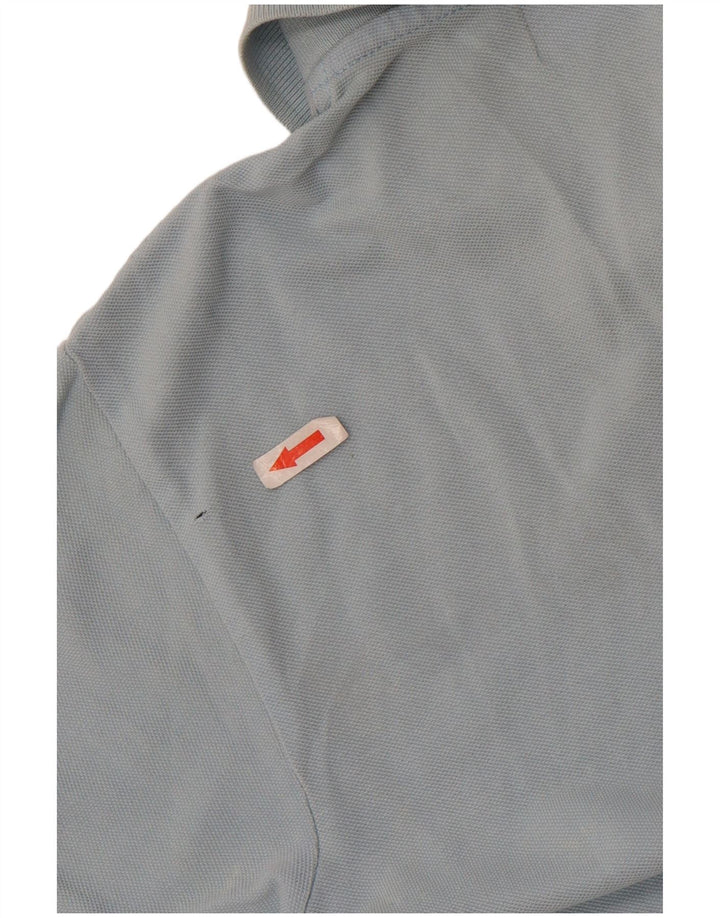 Kappa Damen Poloshirt UK 12 Mittelblaue Baumwolle