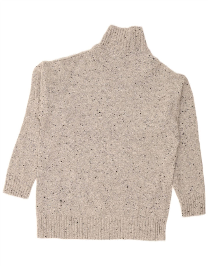Zara Damen-Pullover mit Rollkragen, übergroß, Gr. 10, Größe S, Grau meliert