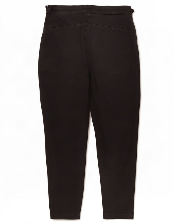 Zara Damen Tapered Cropped-Hose, Größe L, W32, L24, Schwarz