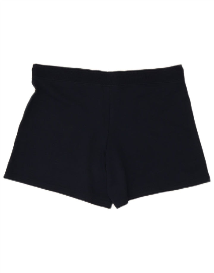 Reebok Damen Sportshorts UK 12 Medium Marineblau Baumwolle