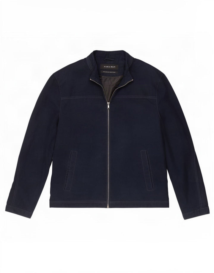 Zara Herren Bomberjacke UK 42 XL Marineblau