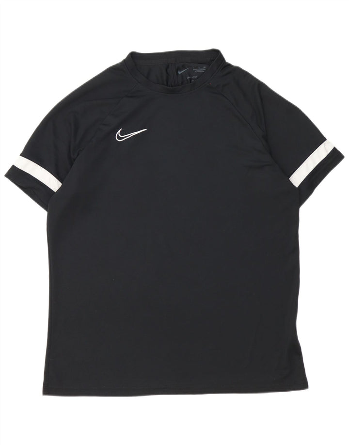 Nike Herren Dri Fit T-Shirt Top XL Schwarz Farbblock