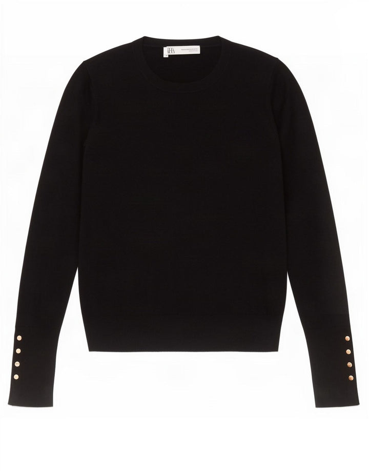 Zara Damen-Pullover mit Rundhalsausschnitt, Gr. 12, mittelschwarz