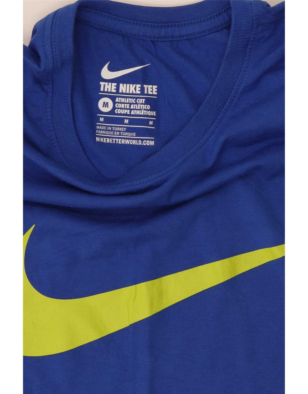 Nike Herren Athletic Fit Grafik-T-Shirt-Oberteil Mittelblau