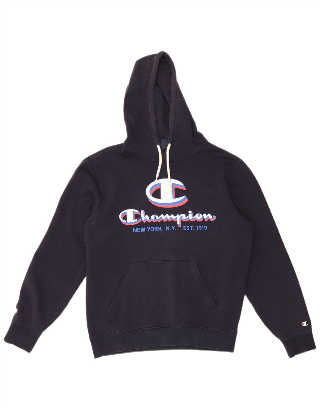 Champion Herren-Kapuzenpullover mit Grafik, mittelmarineblaue Baumwolle
