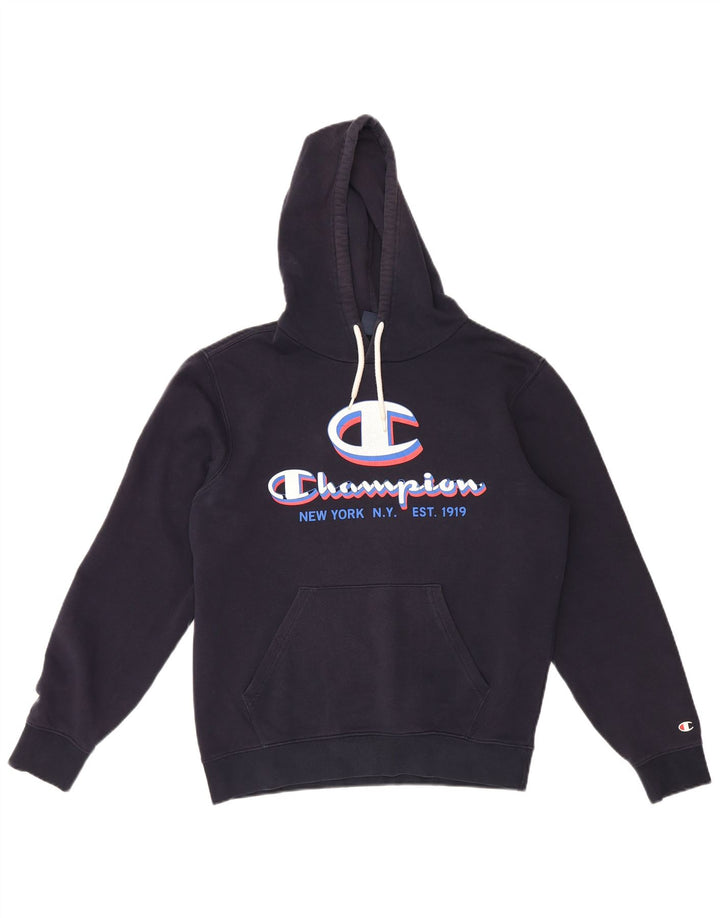 Champion Herren-Kapuzenpullover mit Grafik, mittelmarineblaue Baumwolle