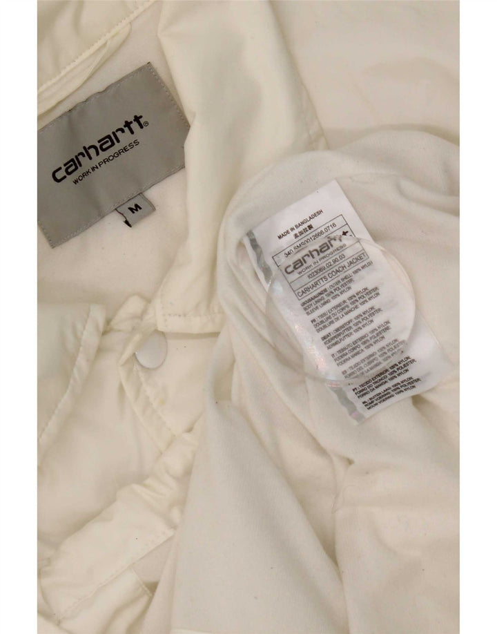 Carhartt Herren-Regenjacke mit Grafik, UK 38, mittelweißes Nylon
