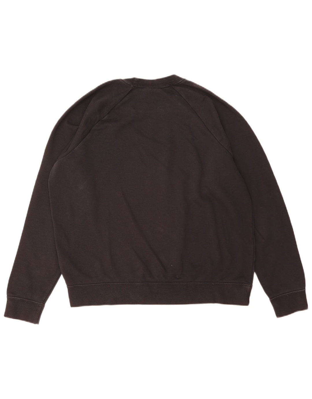 Nike Damen Sweatshirt Pullover UK 16 Large Schwarz Baumwolle