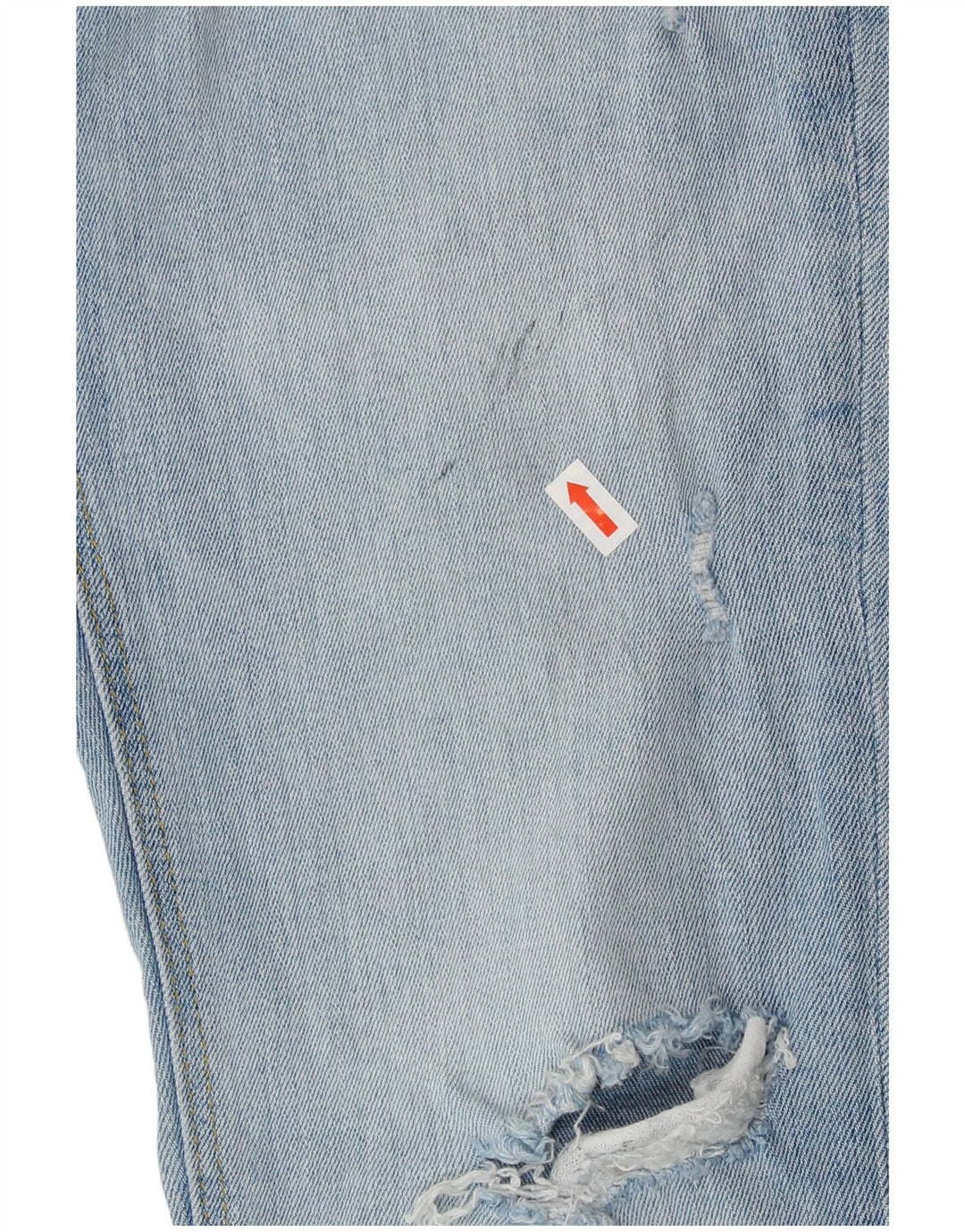 Zara Damen Distressed-Cropped-Jeans EU 40 Medium W30 L25 Blaue Baumwolle