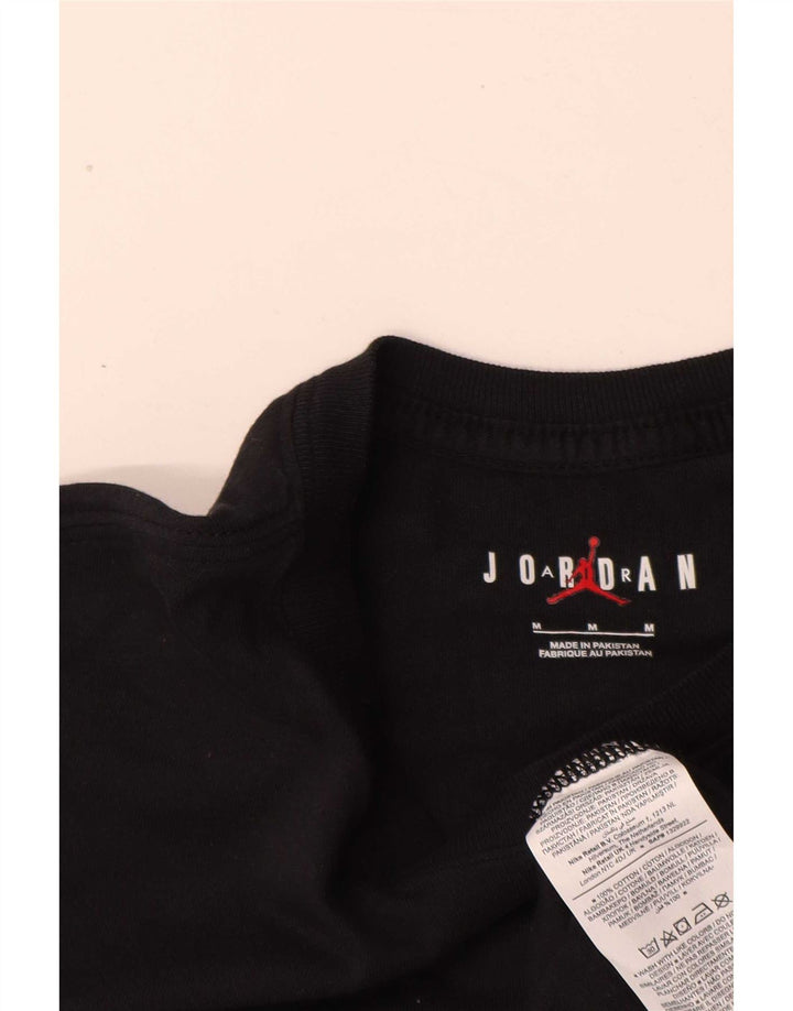 Jordan Herren-T-Shirt mit normaler Grafik, mittelgroß, schwarz, Baumwolle, Sport