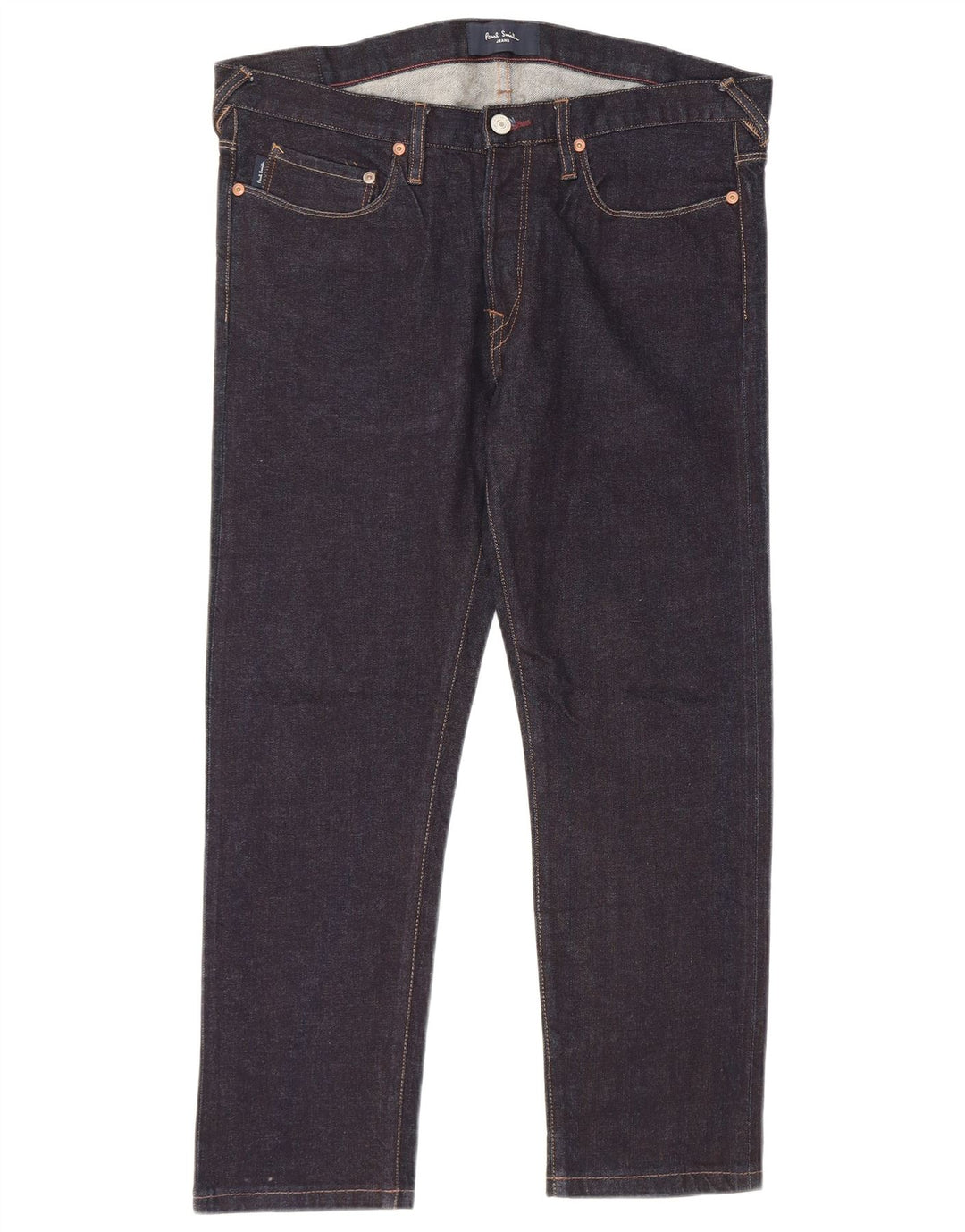 PAUL SMITH Herren Straight Jeans W32 L25 Marineblaue Baumwolle