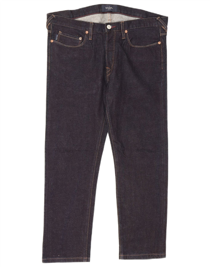 PAUL SMITH Herren Straight Jeans W32 L25 Marineblaue Baumwolle