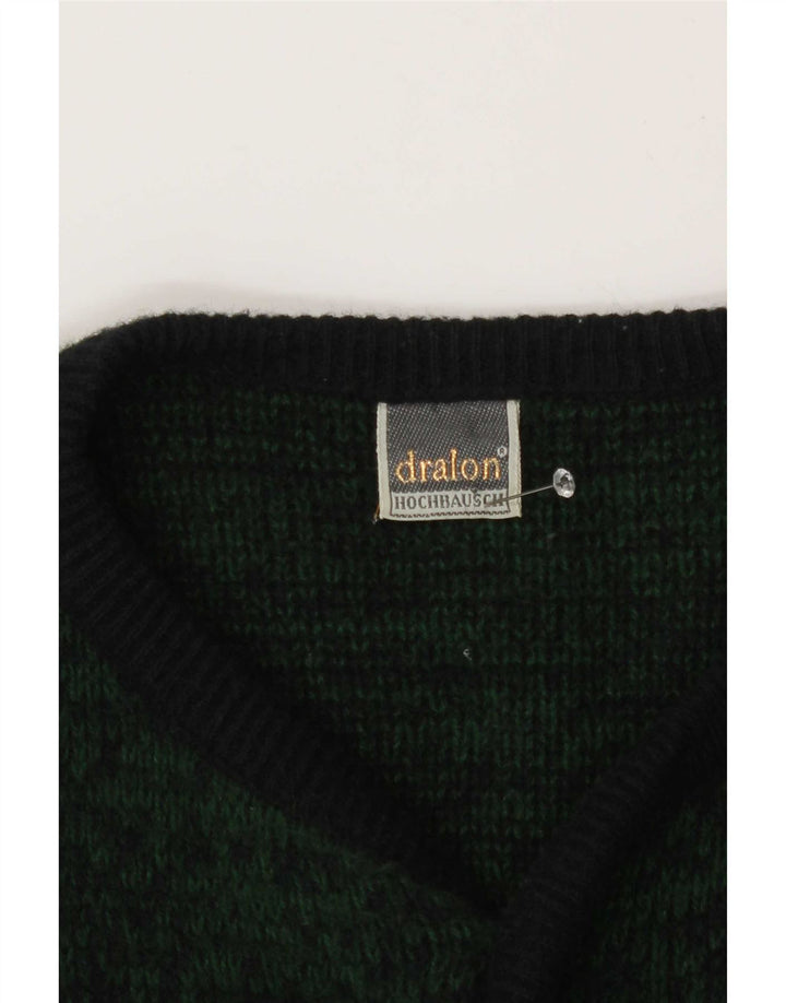 Dralon Herren-Cardigan-Pullover IT 50 Mittelgrün meliert