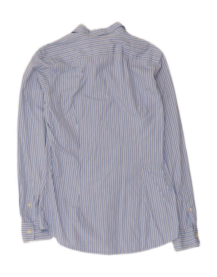 Ralph Lauren Damenhemd US 8 Mittelblau gestreift aus Baumwolle
