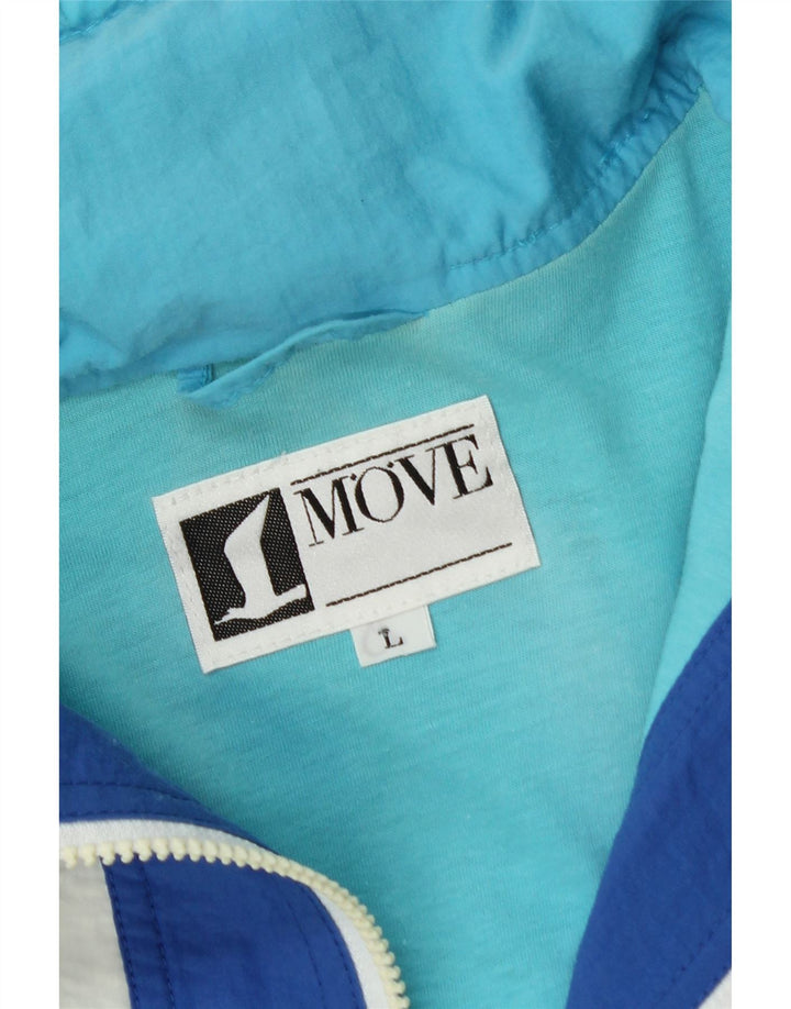 VINTAGE Womens Oversized Pullover Tracksuit Top UK 16 Large Blue