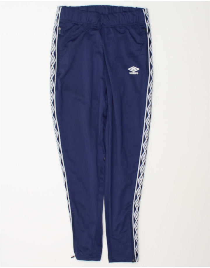 Umbro Herren-Trainingsanzug mit Grafik, mittleres Marineblau, Farbblock-Polyester