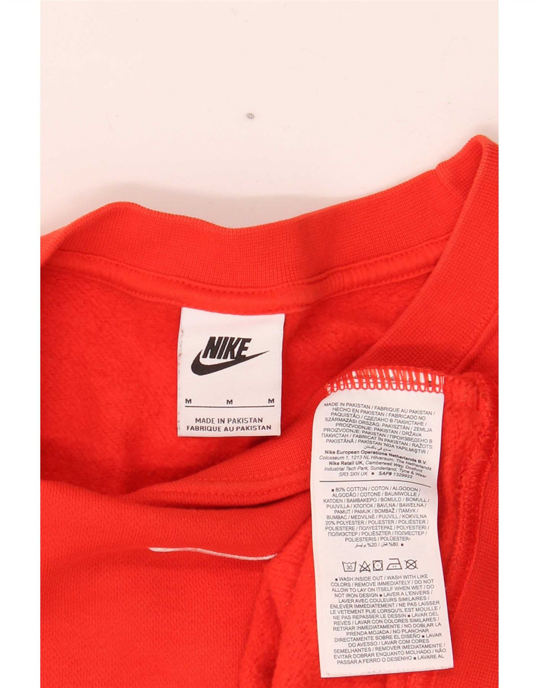 Nike Herren-Sweatshirt mit lockerer Passform, mittelrote Baumwolle