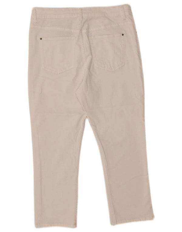 Marks & Spencer Damen-Jeans mit mittelhohem Bund und verkürzter Länge, UK 12, Größe M, W30, L21, Weiß