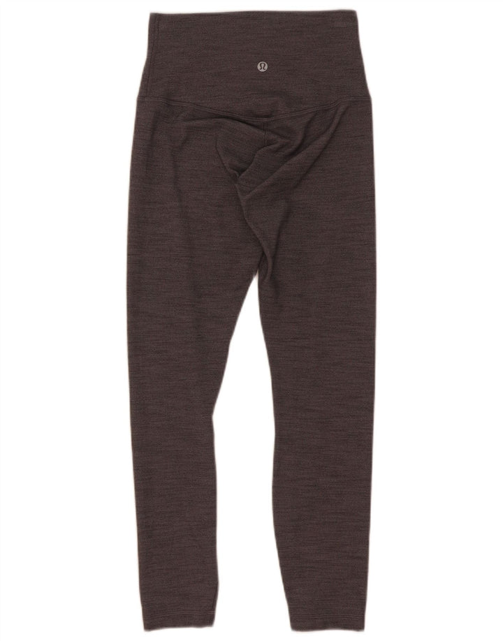 Lululemon Damen Crop Leggings US 4 Small Graues Fischgrätenmuster