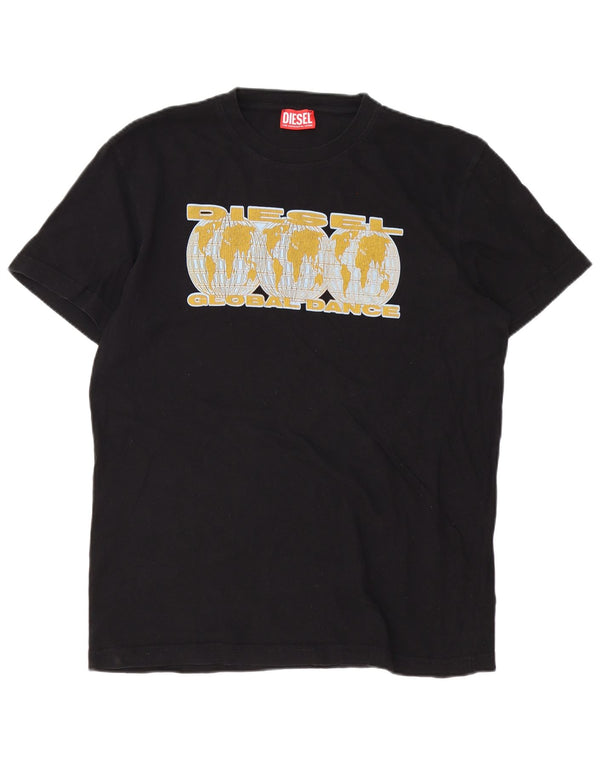 Diesel Herren Graphic T-Shirt Top XL Schwarz Baumwolle