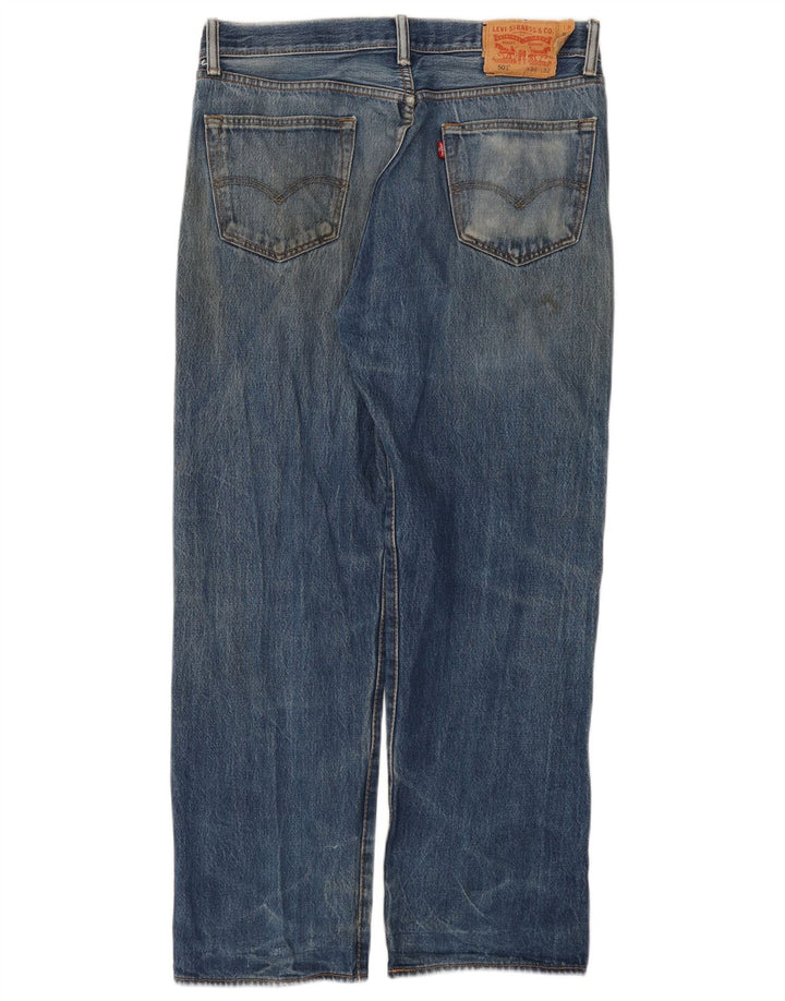 Levi's Herren 501 Straight Jeans W36 L29 Blaue Baumwolle