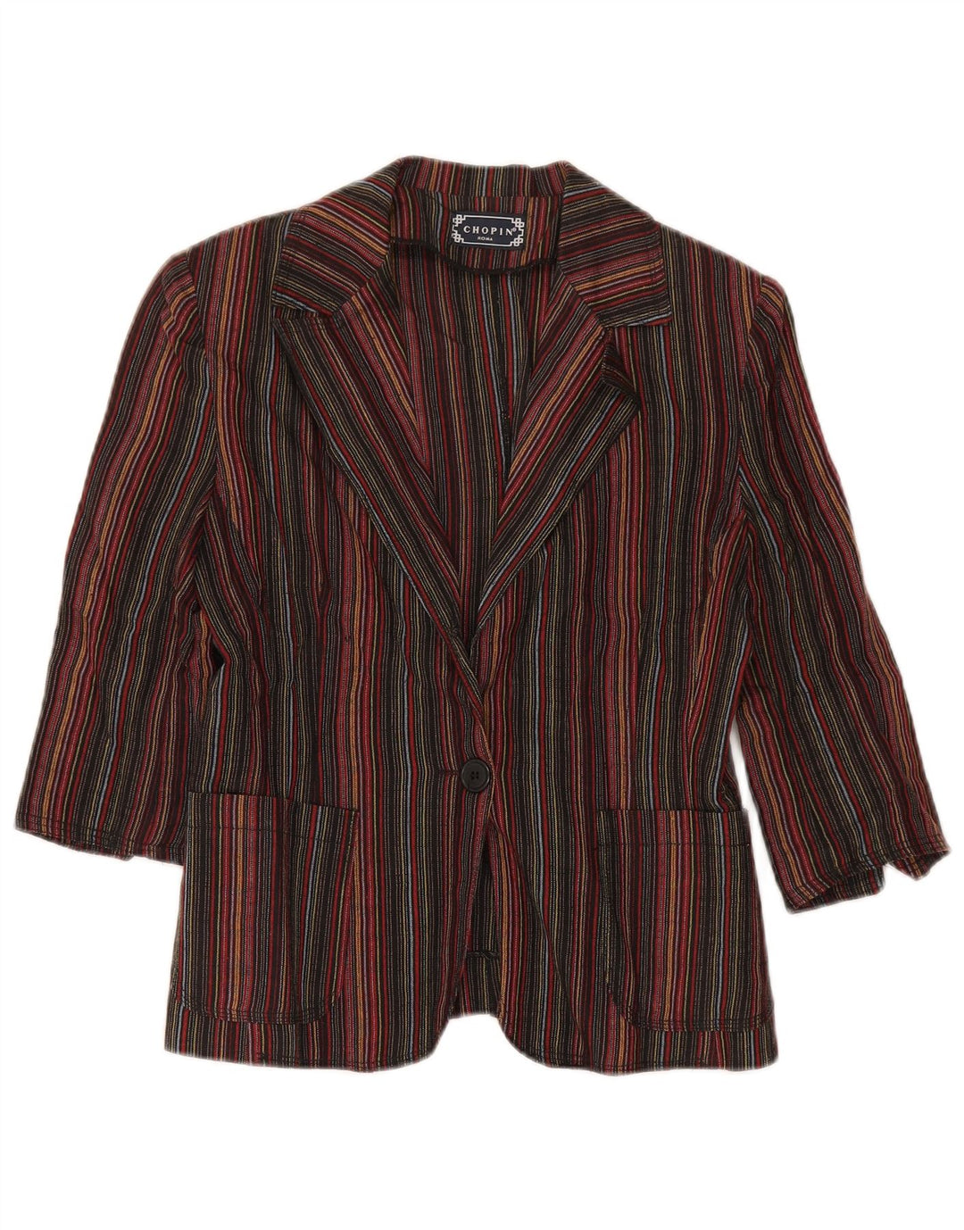 Chopin Roma Damen-Blazer mit 3/4-Ärmeln, Größe IT 44, mittelmehrfarbig