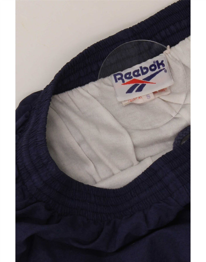Reebok Herren-Trainingshose, Jogginghose, klein, marineblaues Nylon