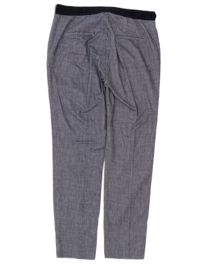 Schmale Chino-Hose für Damen von Zara, Größe M, W28, L27, Blau, Farbblock