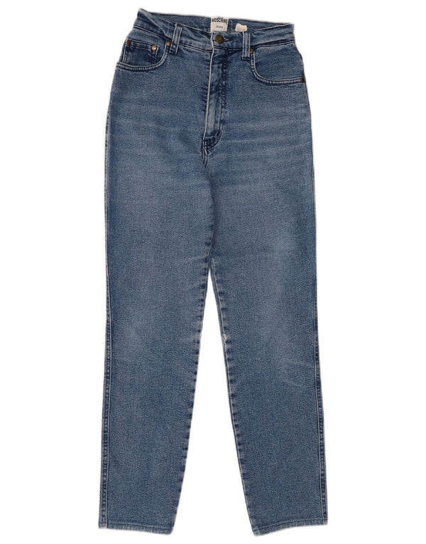 Moschino Damen High Rise Tapered Jeans W27 L27 Blaue Baumwolle